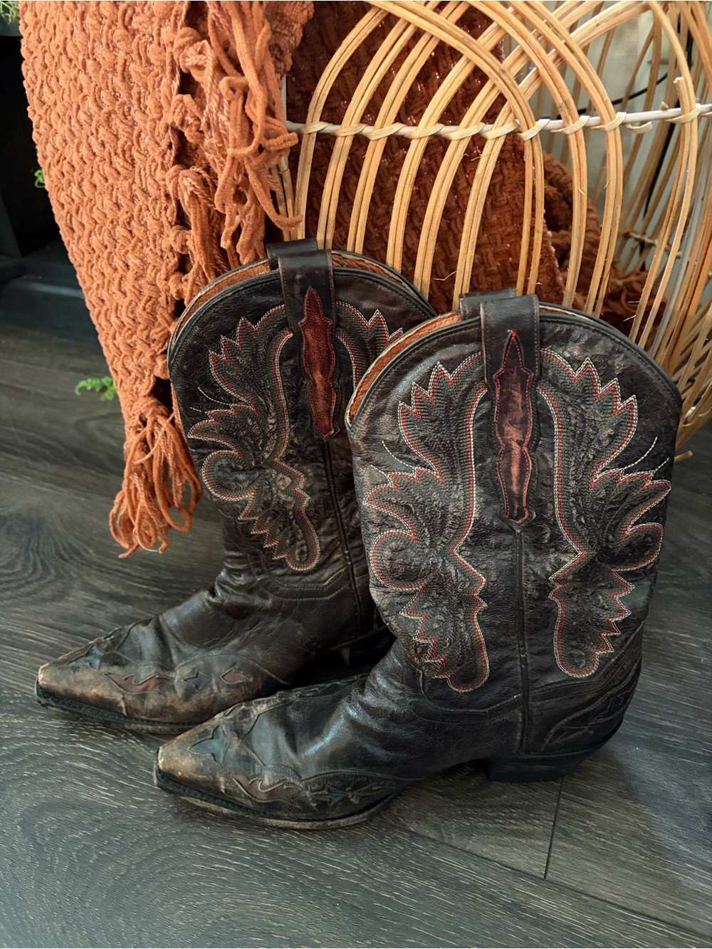 Dan Post Women's Brown Leather Western Cowboy Boots Size 9 .5 - Picture 3 of 6